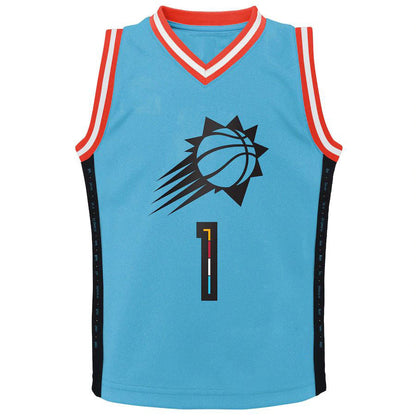 P.Suns #1 Devin Booker Toddler 2022-23 Replica Jersey  City Edition Teal Association Edition Stitched American Basketball Jersey - Main View
