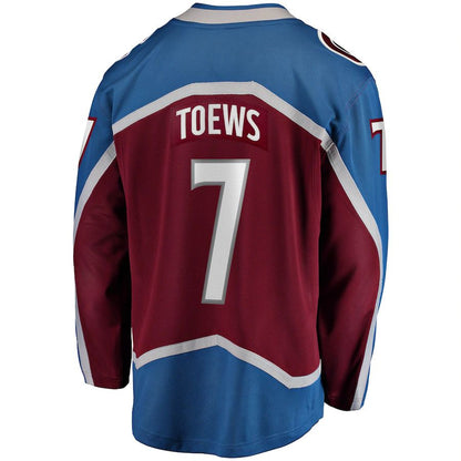 C.Avalanche #7 Devon Toews Fanatics Branded Home Breakaway Player Jersey  Burgundy Stitched American Hockey Jerseys - Main View