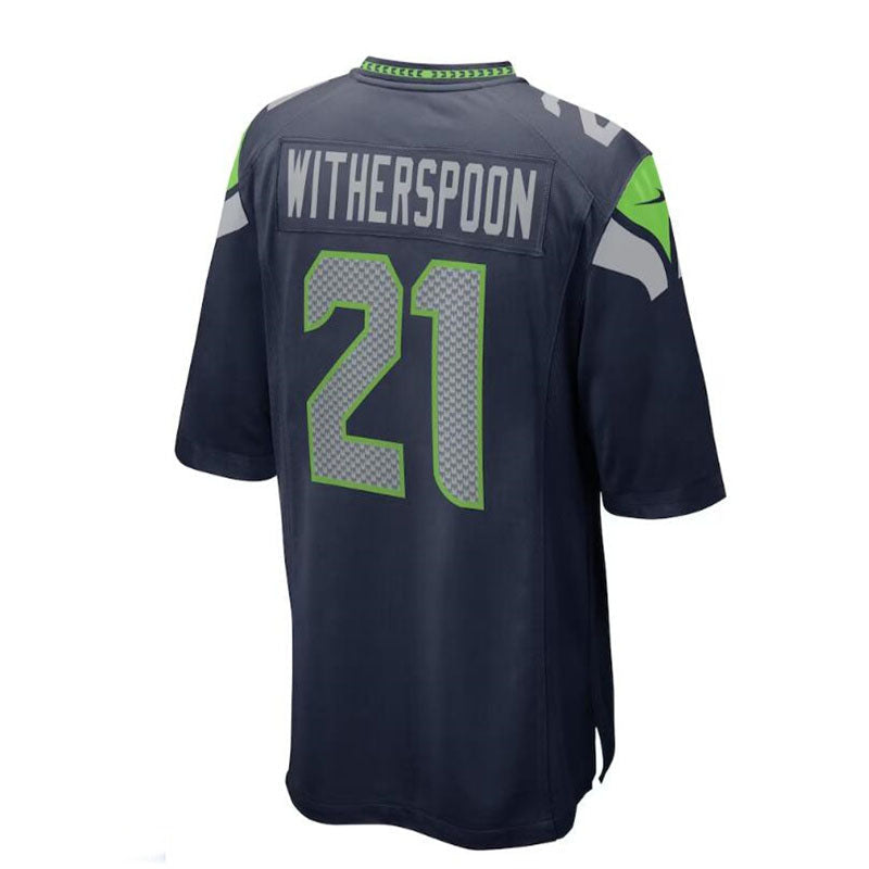 S.Seahawks #21 Devon Witherspoon 2023 Draft First Round Pick Game Jersey - College Navy Stitched American Football Jerseys - Main View