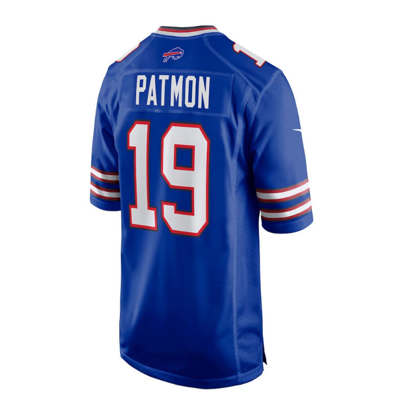 B.Bills #19 Dezmon Patmon Game Player Jersey - Royal Stitched American Football Jerseys - Main View