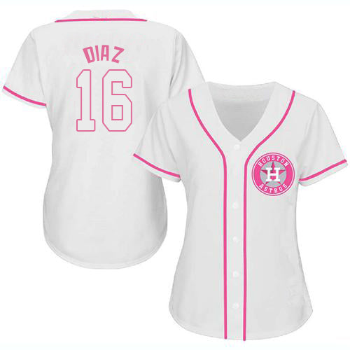 Baseball Jersey Houston Astros Aledmys Diaz White Fashion Stitched Jerseys - Main View