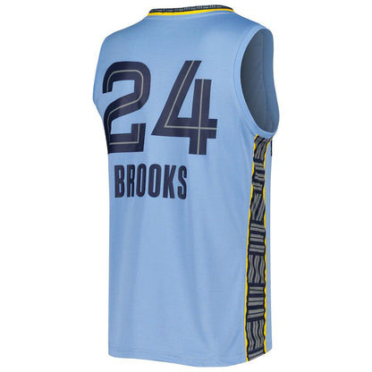 M.Grizzlies #24 Dillon Brooks Fanatics Branded 2022-23 Fast Break Replica Player Jersey - Statement Edition Light Blue Stitched American Basketball Jersey - Main View