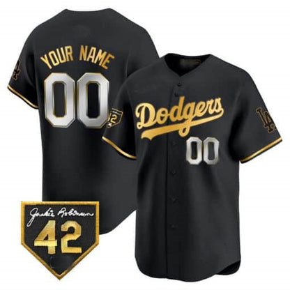 Custom Los Angeles Dodgers 2024 Jackie Robinson Patch Vapor Premier Limited – All Stitched Baseball Jersey - Main View