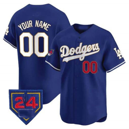Custom Los Angeles Dodgers 2024 Spring Training Patch Vapor Premier Limited - All Stitched Baseball Jersey