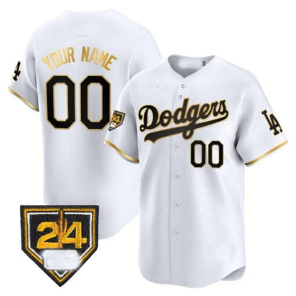 Custom Los Angeles Dodgers 2024 Spring Training Patch Vapor Premier Limited - All Stitched Baseball Jersey