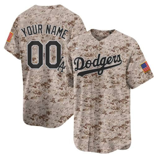 Custom Los Angeles Dodgers USMC Alternate Vapor Premier Limited – All Stitched Baseball Jersey view 2