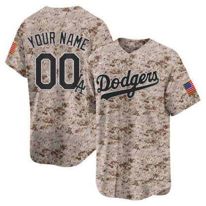 Custom Los Angeles Dodgers USMC Alternate Vapor Premier Limited – All Stitched Baseball Jersey view 2