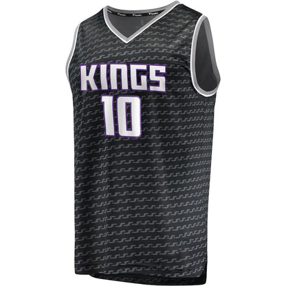 S.Kings #10 Domantas Sabonis Fanatics Branded 202223 Fast Break Replica Jersey Black Statement Edition Stitched American Basketball Jersey - Main View