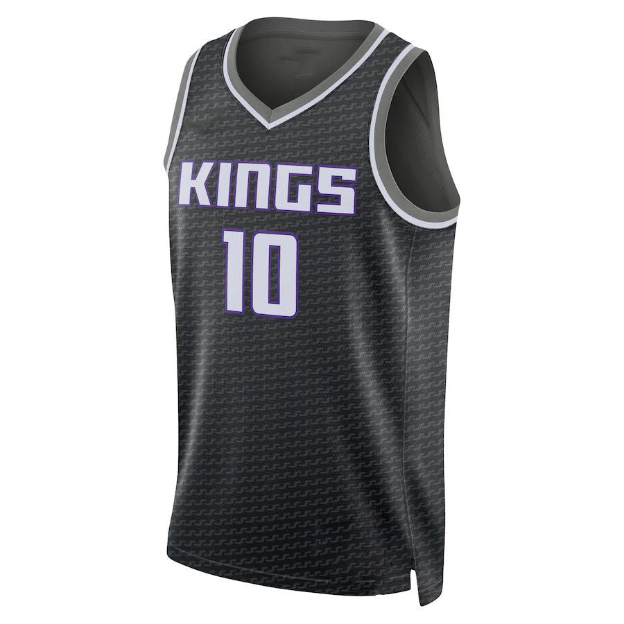 S.Kings #10 Domantas Sabonis Jordan Brand  Statement Edition Swingman Jersey Black Stitched American Basketball Jersey - Main View