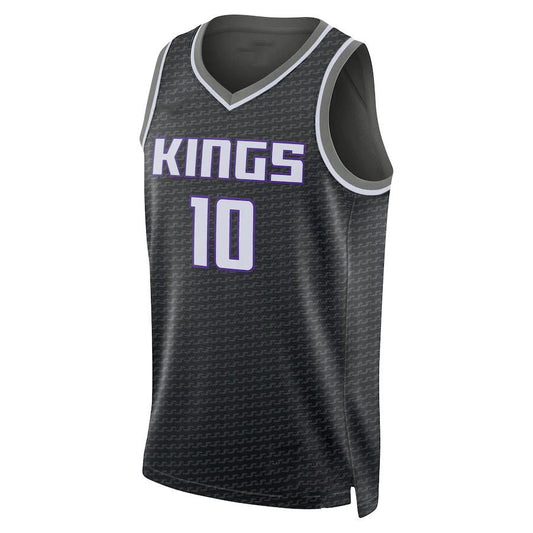 S.Kings #10 Domantas Sabonis Jordan Brand  Statement Edition Swingman Jersey Black Stitched American Basketball Jersey - Main View