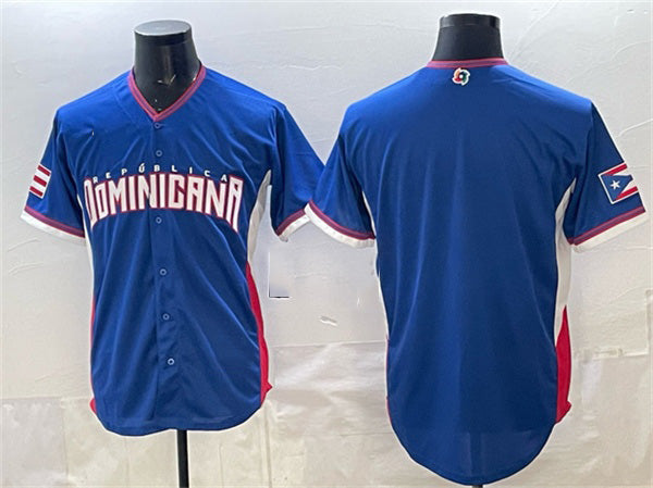 Dominican Republic Baseball Blank Royal 2026 World Baseball Classic Stadium Stitched Baseball Jersey - Main View