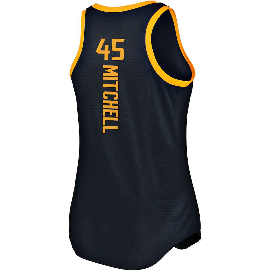 U.Jazz #45 Donovan Mitchell Fanatics Branded Women's Fast Break Team Tank Jersey Icon Edition Navy Stitched American Basketball Jersey - Main View