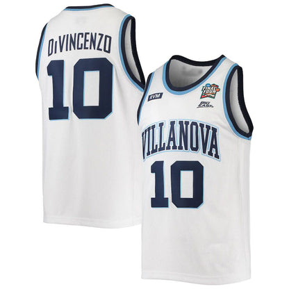 V.Wildcats #10 Donte DiVincenzo Original Retro Brand 2016 Basketball Tournament March Madness Final Four Alumni Commemorative Classic Basketball Jersey White Stitched American College Jerseys - Main View