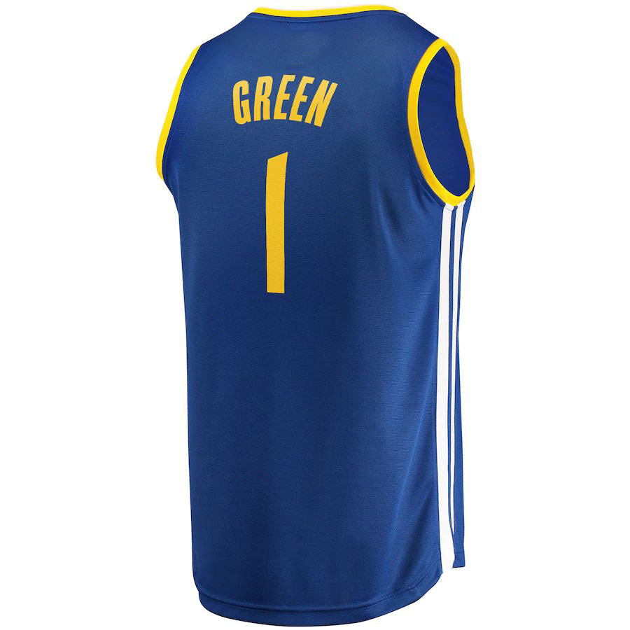 G.State Warriors #1 Draymond Green Fanatics Branded 2022-23 Fast Break Replica Player Jersey Icon Blue Stitched American Basketball Jersey - Main View