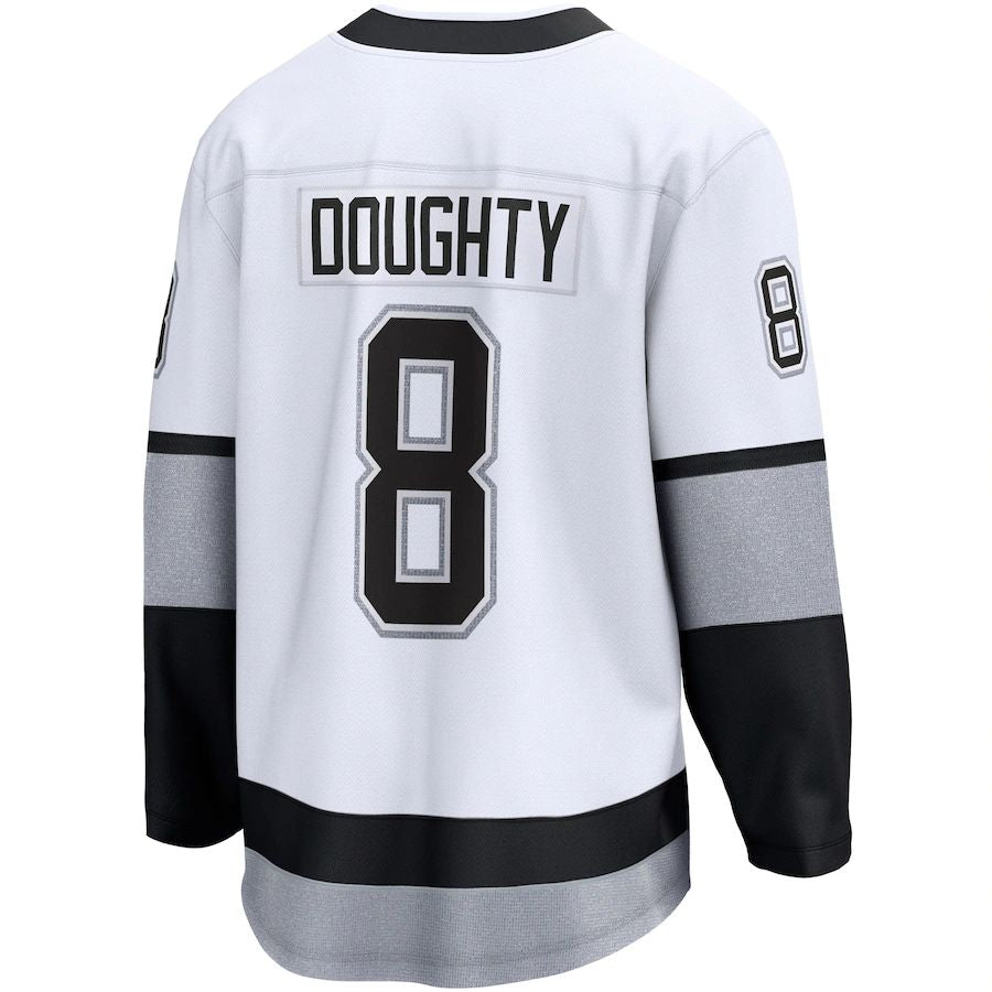 LA.Kings #8 Drew Doughty Fanatics Branded Alternate Premier Breakaway Player Jersey White Stitched American Hockey Jerseys - Main View