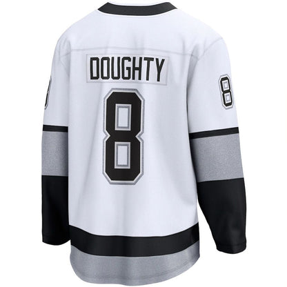 LA.Kings #8 Drew Doughty Fanatics Branded Alternate Premier Breakaway Player Jersey White Stitched American Hockey Jerseys - Main View