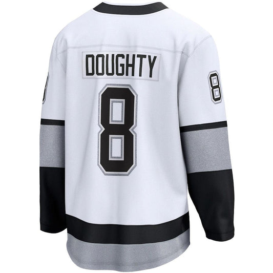 LA.Kings #8 Drew Doughty Fanatics Branded Alternate Premier Breakaway Player Jersey White Stitched American Hockey Jerseys - Main View