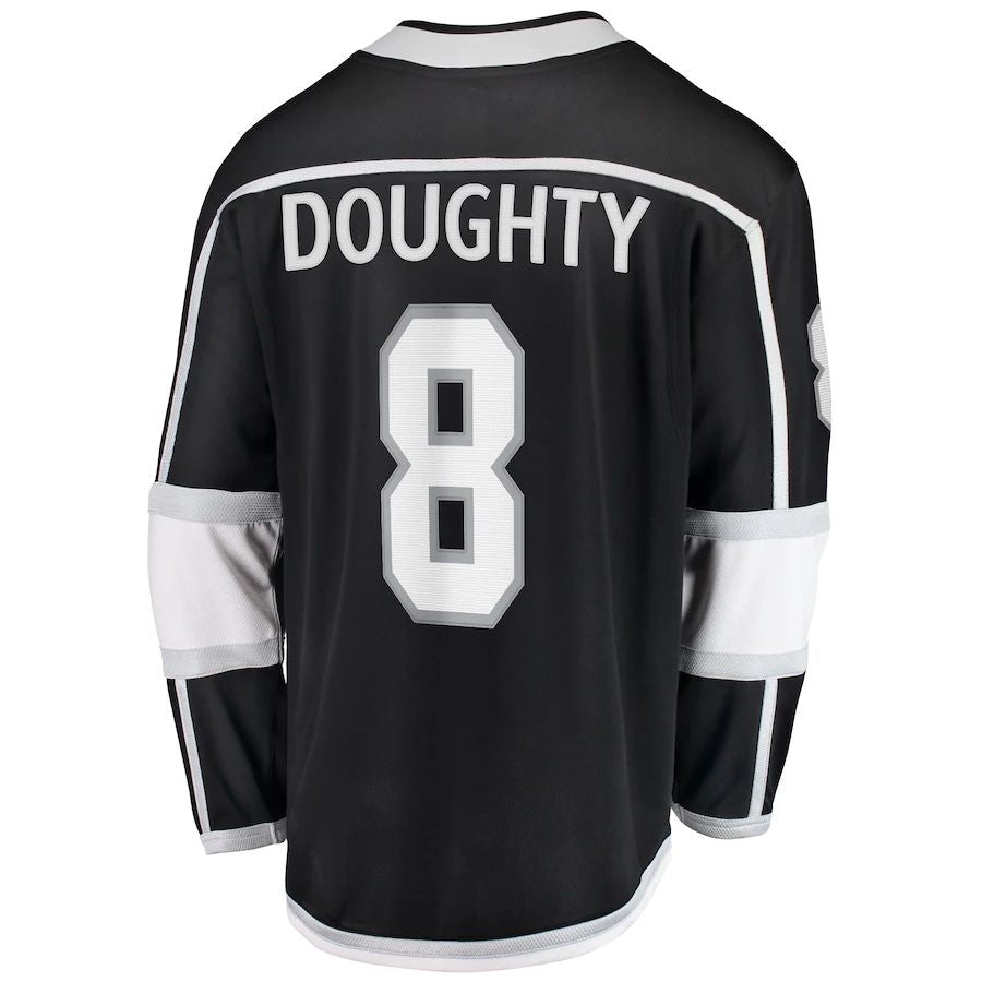 LA.Kings #8 Drew Doughty Fanatics Branded Home Premier Breakaway Player Jersey Black Stitched American Hockey Jerseys - Main View