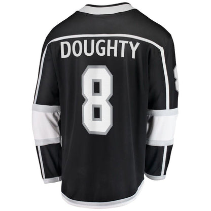 LA.Kings #8 Drew Doughty Fanatics Branded Home Premier Breakaway Player Jersey Black Stitched American Hockey Jerseys - Main View