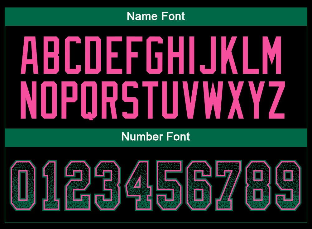 Custom Black Kelly Green-Pink Drift Fashion Football Jersey view 4