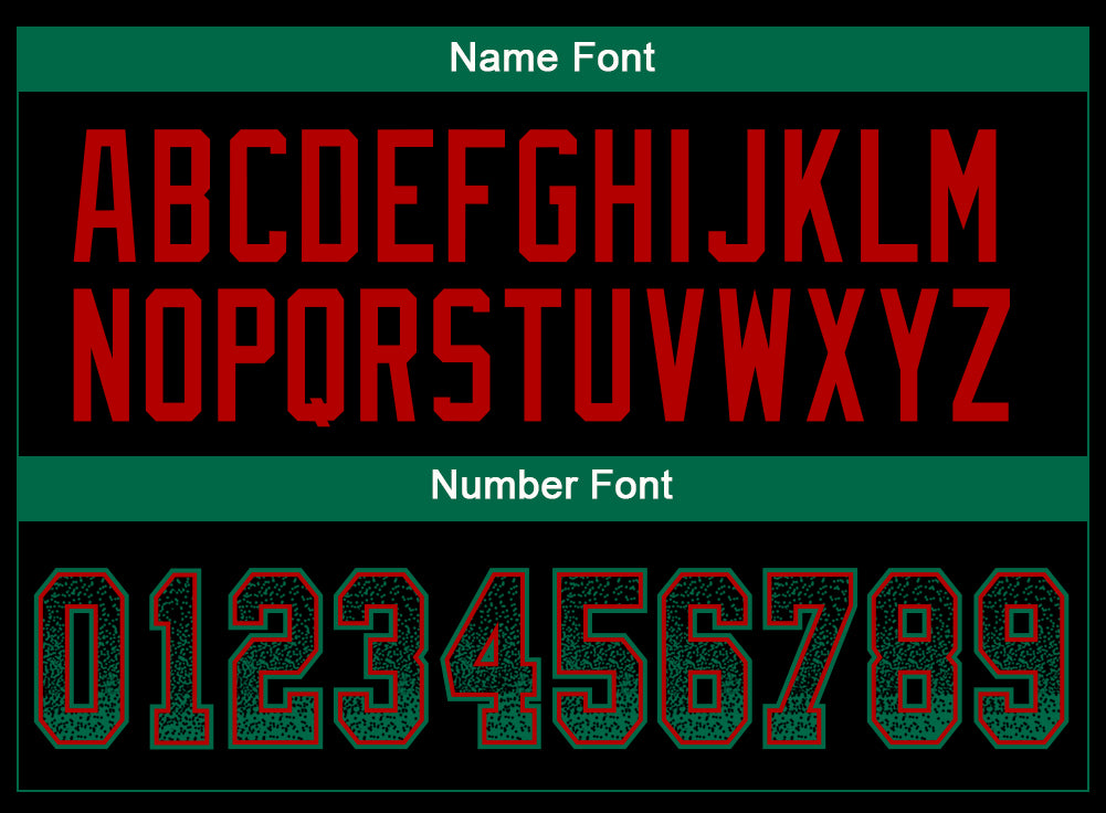 Custom Black Kelly Green-Red Drift Fashion Football Jersey view 4
