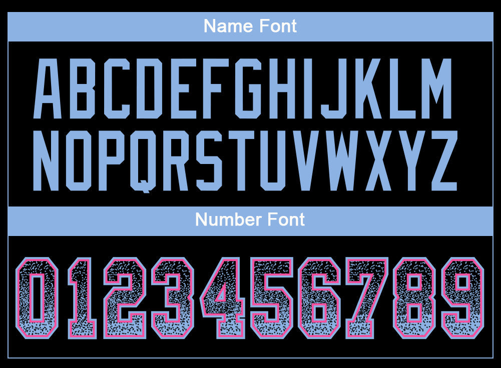 Custom Black Light Blue-Pink Drift Fashion Football Jersey view 4