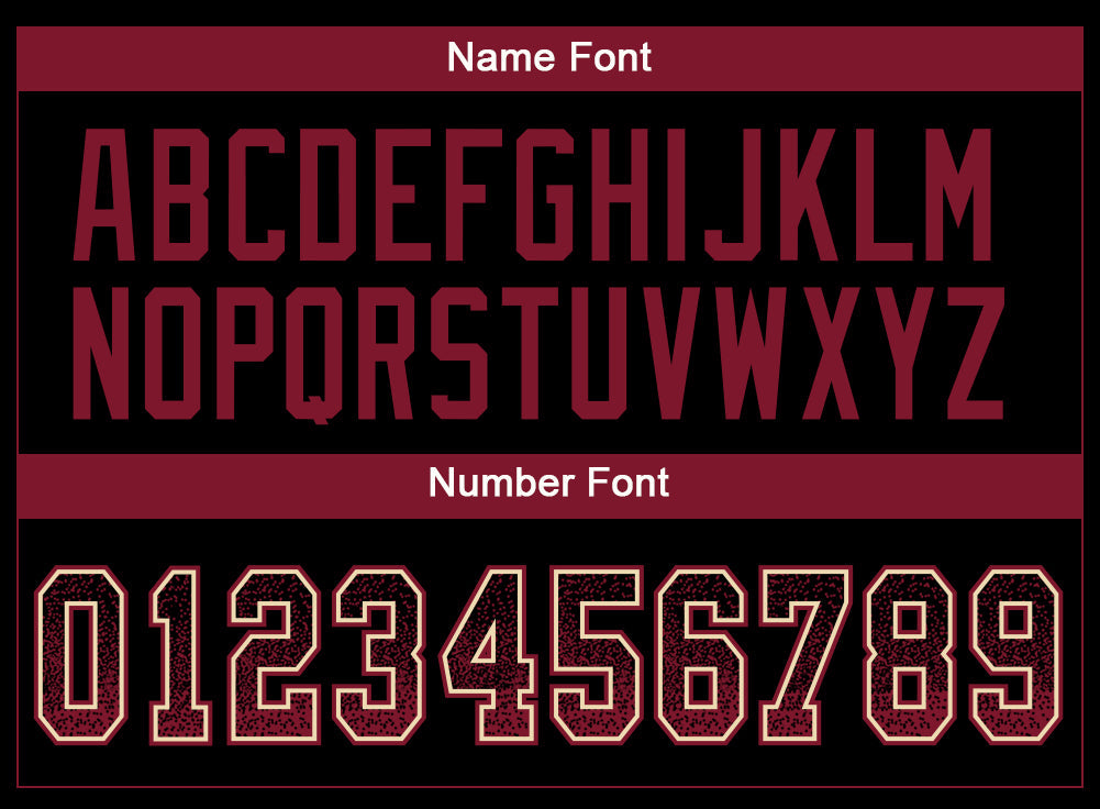 Custom Black Crimson-Cream Drift Fashion Football Jersey view 4