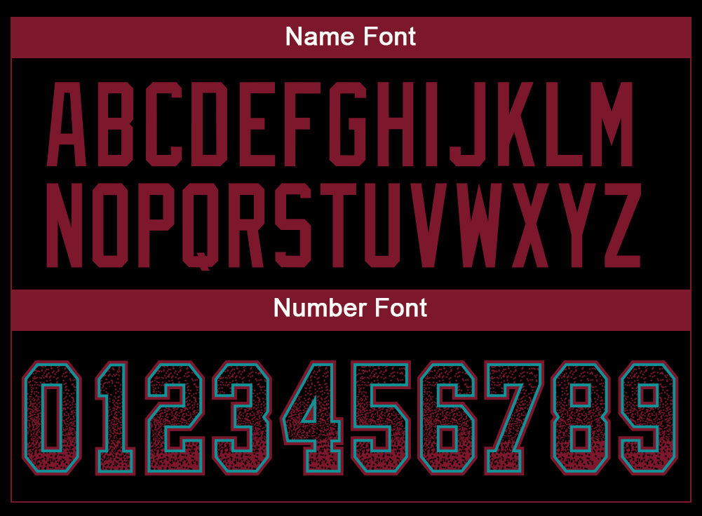 Custom Black Crimson-Teal Drift Fashion Football Jersey view 4