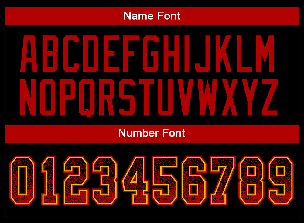Custom Black Red-Gold Drift Fashion Football Jersey view 4