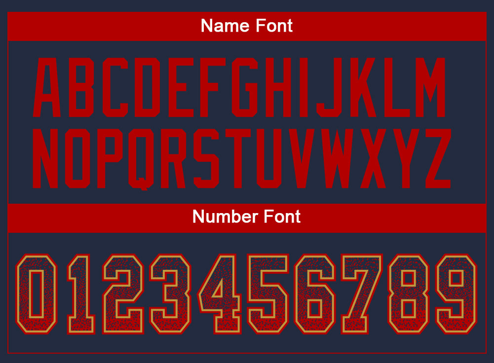 Custom Navy Red-Old Gold Drift Fashion Football Jersey view 4