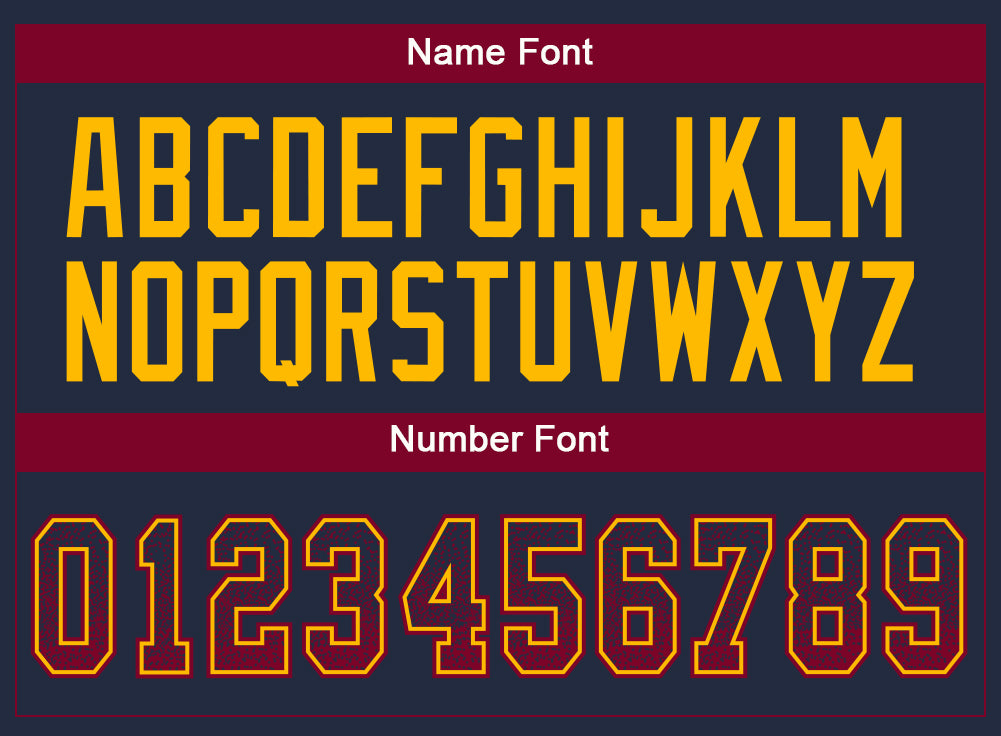 Custom Navy Maroon-Gold Drift Fashion Football Jersey view 4