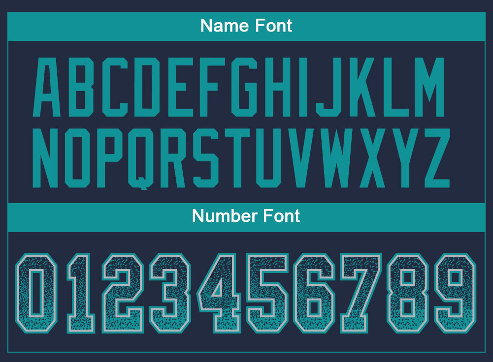 Custom Navy Teal-Gray Drift Fashion Football Jersey view 4