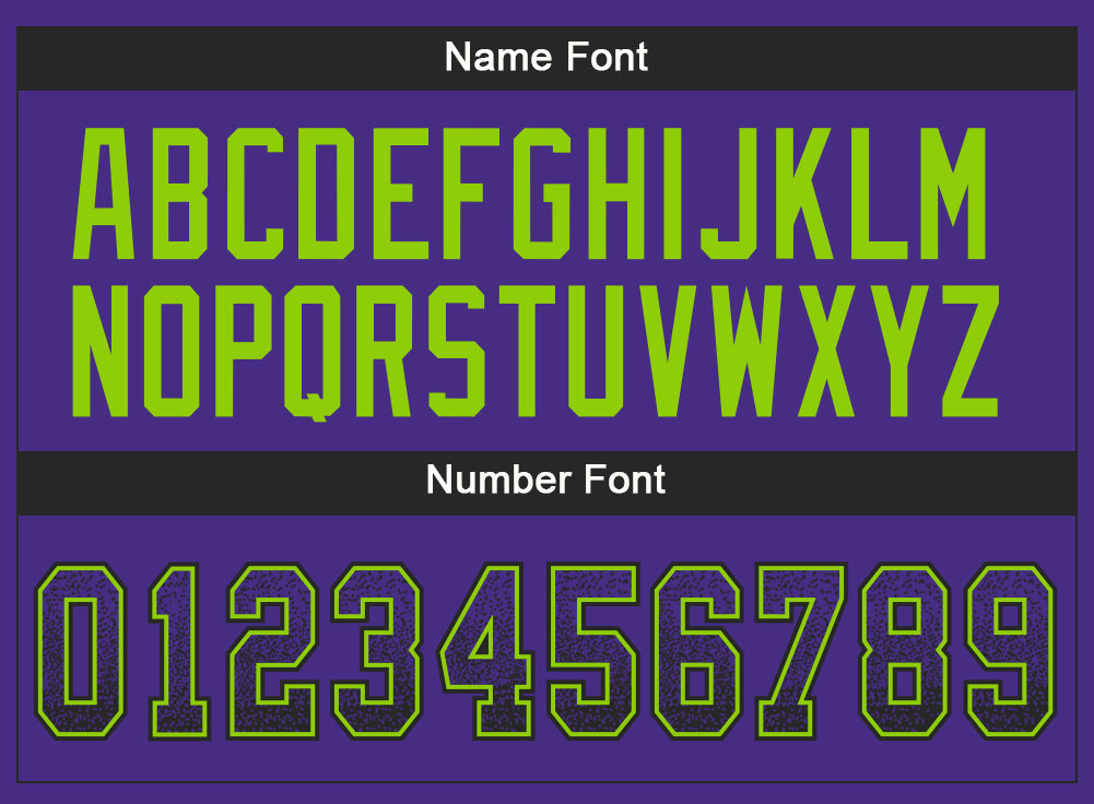 Custom Purple Black-Neon Green Drift Fashion Football Jersey view 4