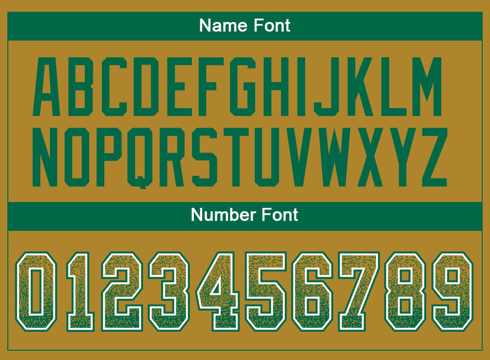 Custom Old Gold Kelly Green-White Drift Fashion Football Jersey view 4