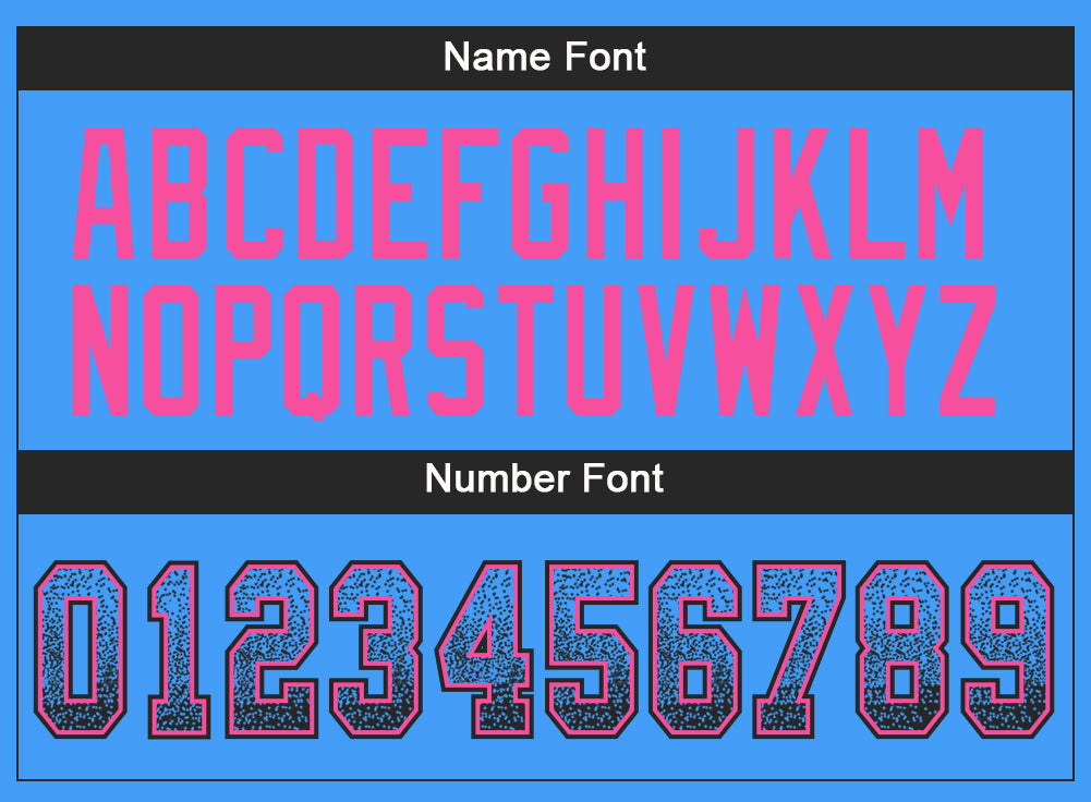 Custom Powder Blue Black-Pink Drift Fashion Football Jersey view 4
