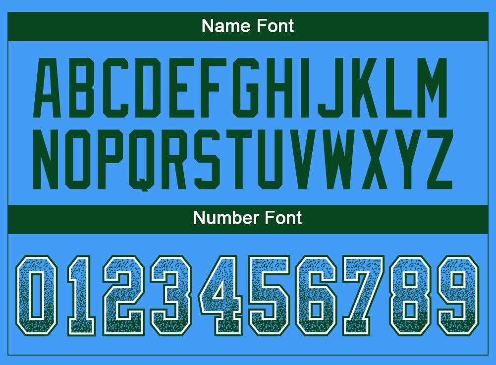 Custom Powder Blue Green-White Drift Fashion Football Jersey view 4