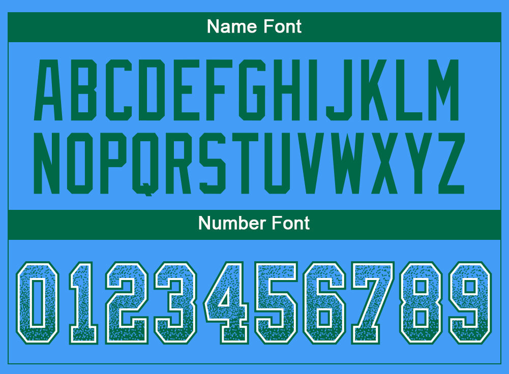 Custom Powder Blue Kelly Green-White Drift Fashion Football Jersey view 4