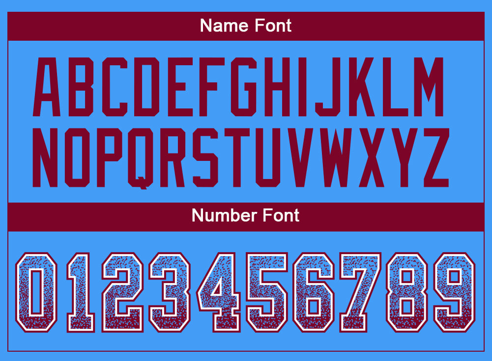 Custom Powder Blue Maroon-White Drift Fashion Football Jersey view 4