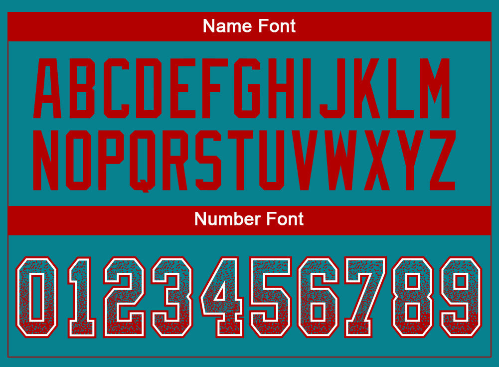 Custom Teal Red-White Drift Fashion Football Jersey view 4