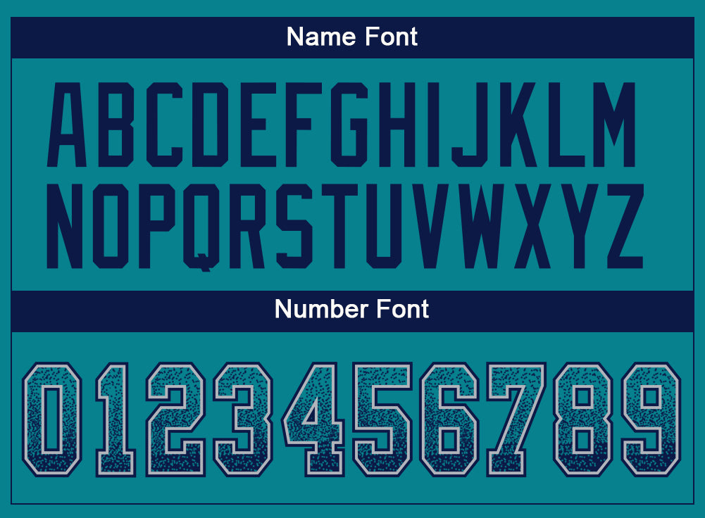 Custom Teal Navy-Gray Drift Fashion Football Jersey view 4