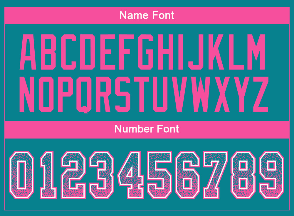 Custom Teal Pink-White Drift Fashion Football Jersey view 4