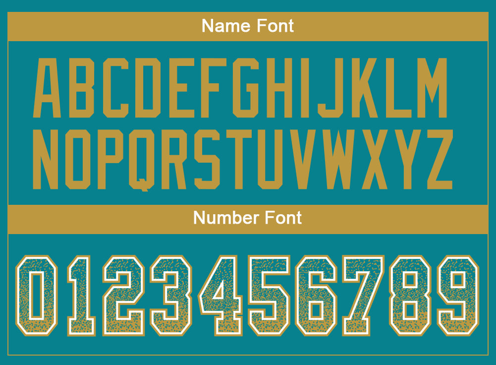 Custom Teal Old Gold-White Drift Fashion Football Jersey view 4