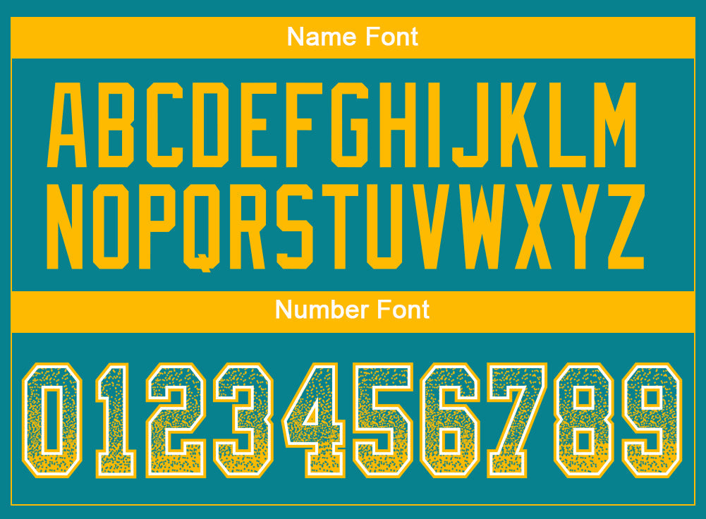 Custom Teal Gold-White Drift Fashion Football Jersey view 4