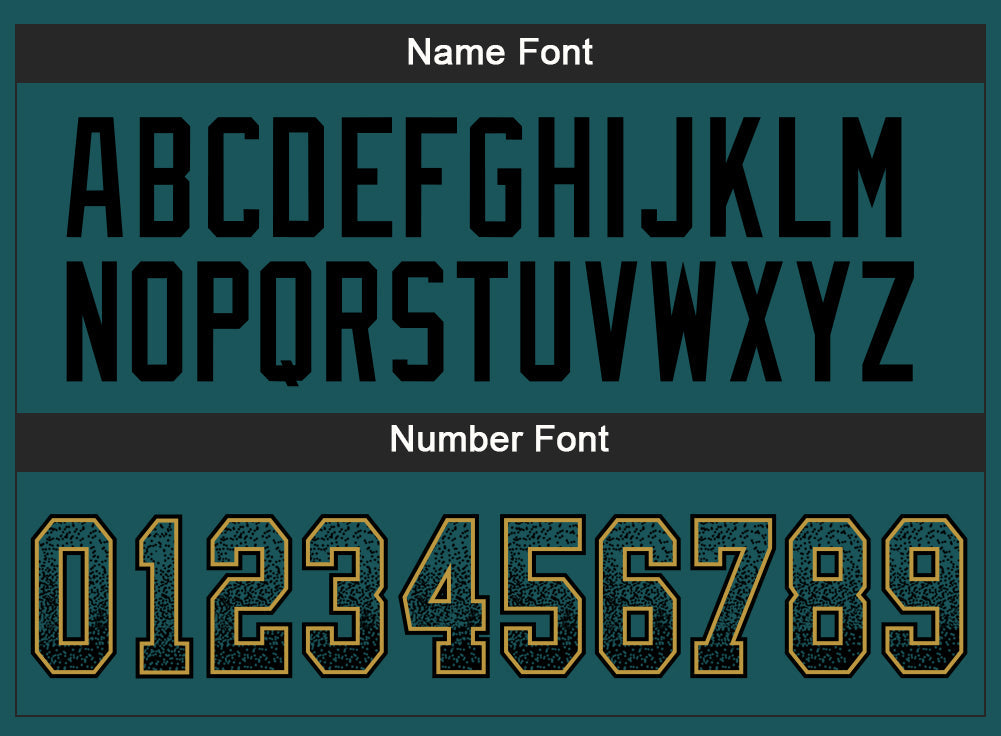 Custom Midnight Green Black-Old Gold Drift Fashion Football Jersey view 4