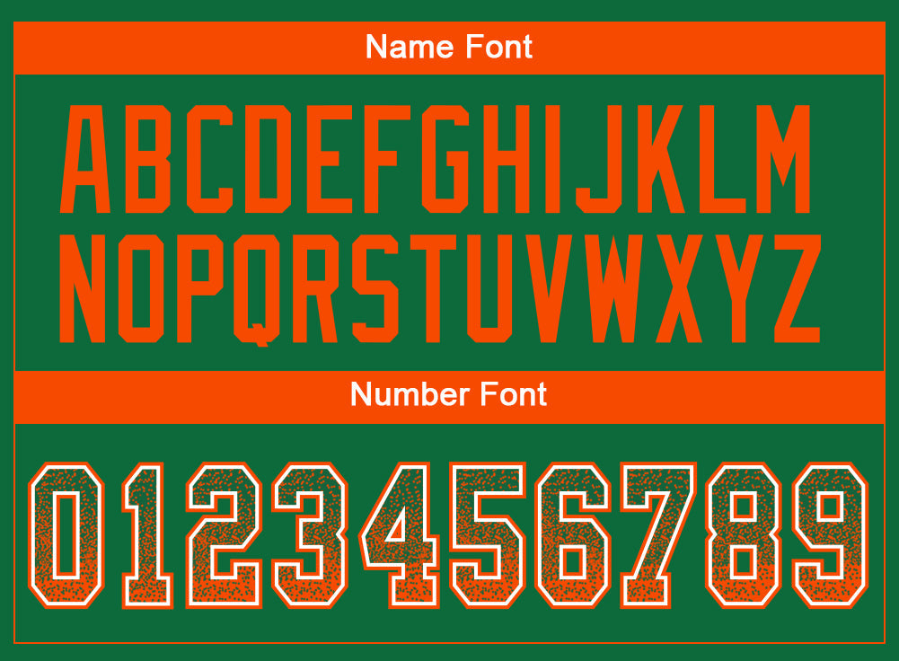 Custom Kelly Green Orange-White Drift Fashion Football Jersey view 4