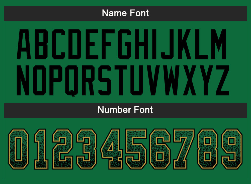 Custom Kelly Green Black-Old Gold Drift Fashion Football Jersey view 4