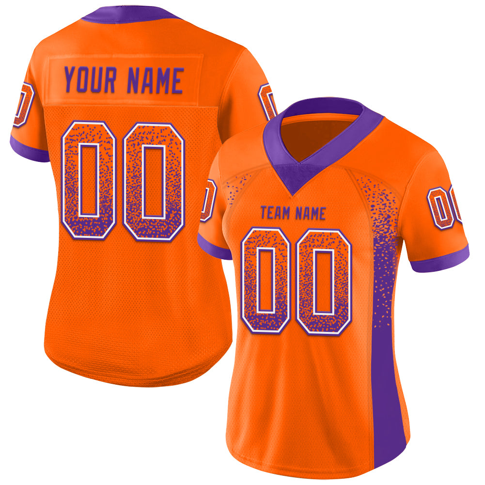 Custom Orange Purple-White Drift Fashion Football Jersey view 2