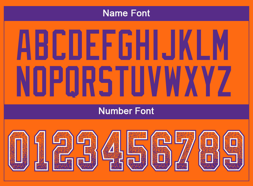 Custom Orange Purple-White Drift Fashion Football Jersey view 4