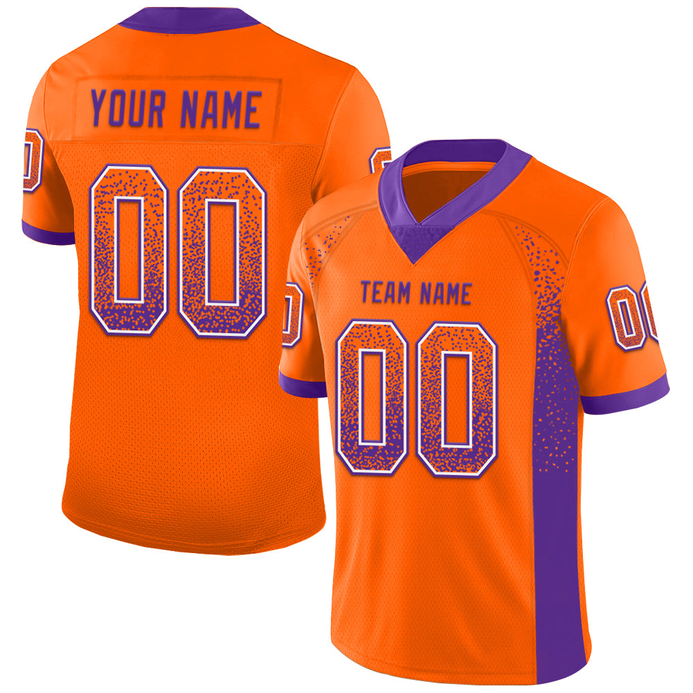 Custom Orange Purple-White Drift Fashion Football Jersey - Main View