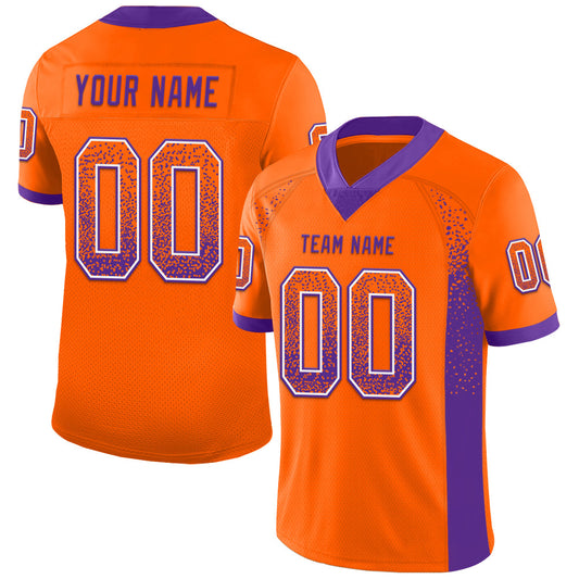 Custom Orange Purple-White Drift Fashion Football Jersey - Main View